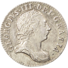 Coin, Great Britain, George III, 3 Pence, 1763, MS(63), Silver, KM:591