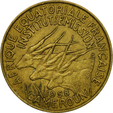 Coin, Cameroon, 10 Francs, 1958, EF(40-45), Aluminum-Bronze, KM:11