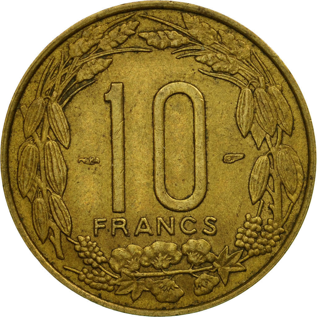 Coin, Cameroon, 10 Francs, 1958, EF(40-45), Aluminum-Bronze, KM:11