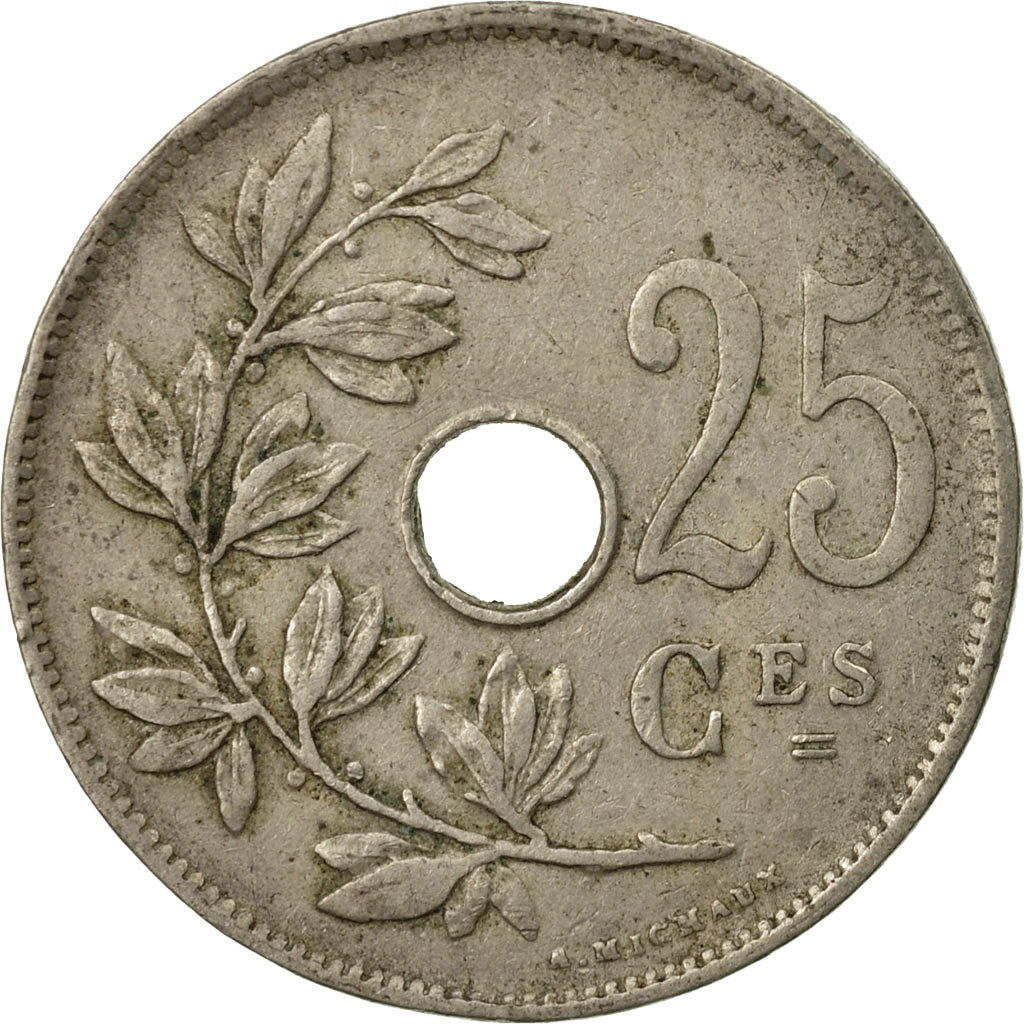 Coin, Belgium, 25 Centimes, 1923, EF(40-45), Copper-nickel, KM:68.1