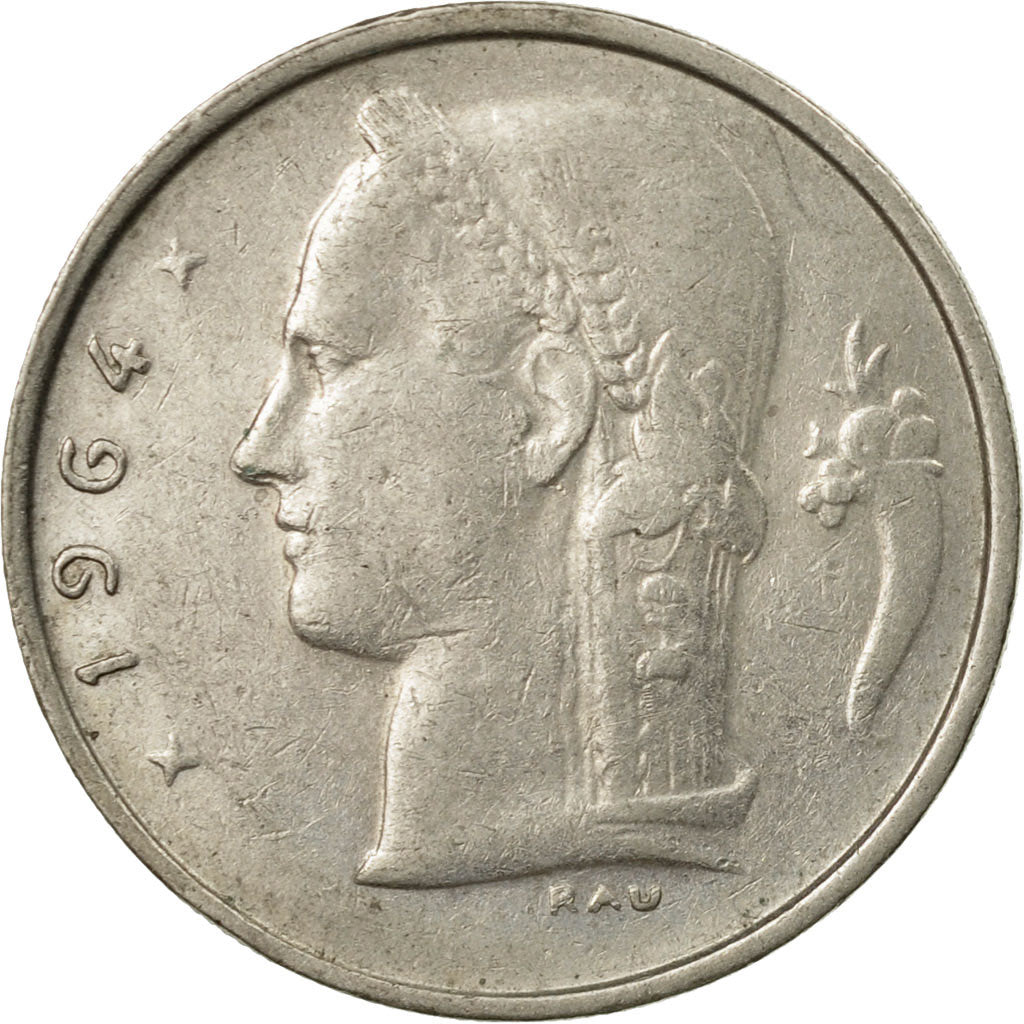Coin, Belgium, Franc, 1964, EF(40-45), Copper-nickel, KM:143.1