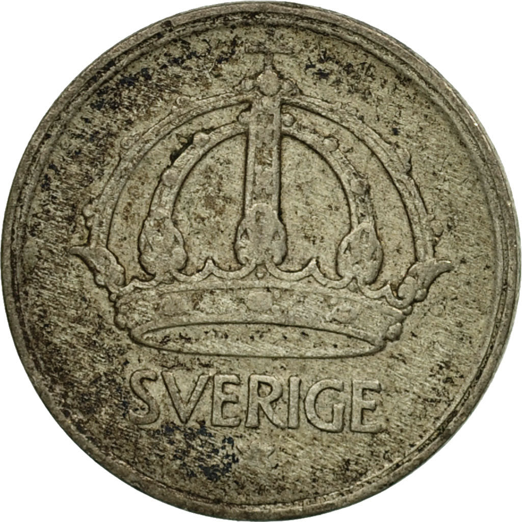Coin, Sweden, Gustaf V, 10 Öre, 1945, EF(40-45), Silver, KM:813