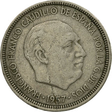Coin, Spain, Caudillo and regent, 5 Pesetas, 1964, EF(40-45), Copper-nickel
