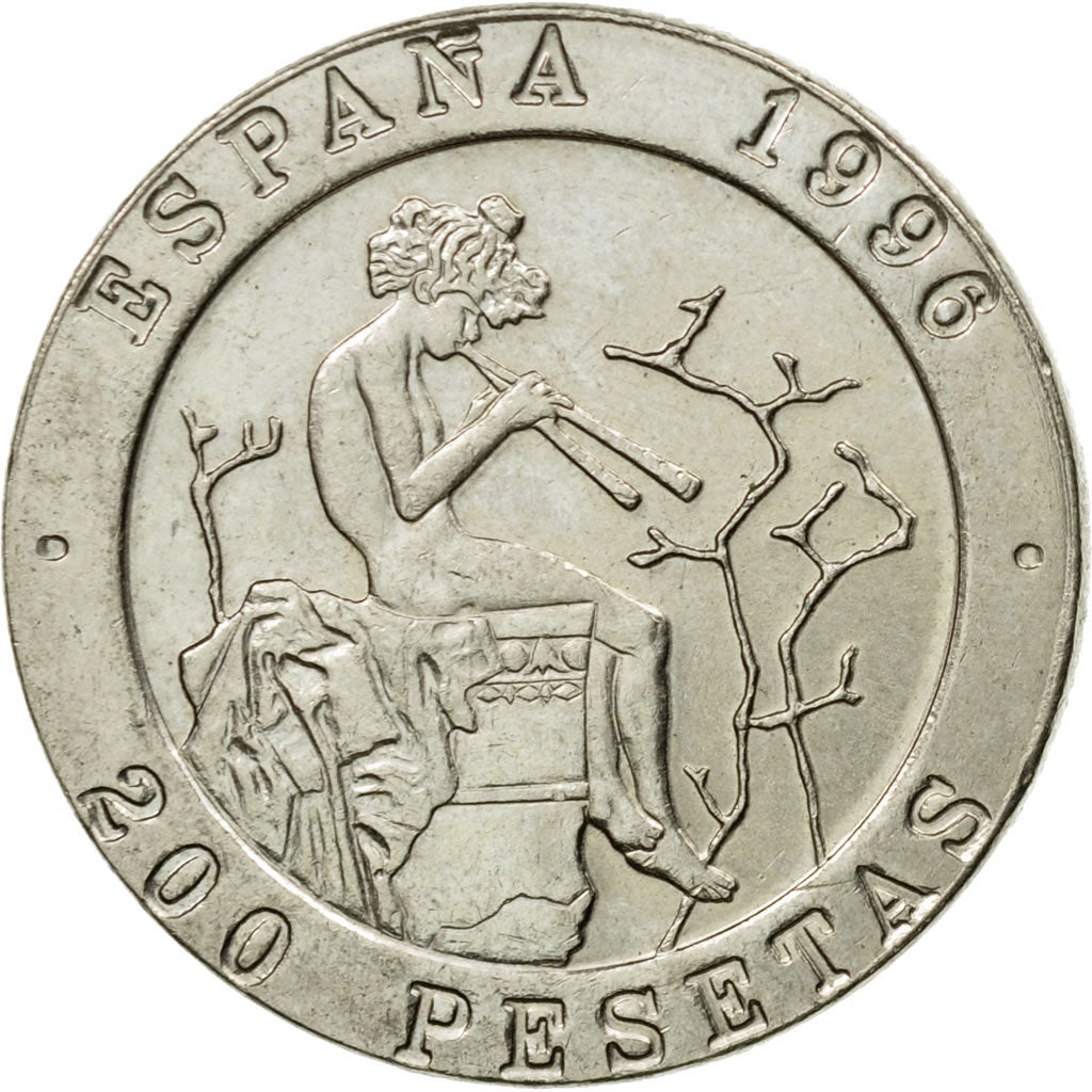 Moneda, España, Juan Carlos I, 200 Pesetas, 1996, EBC, Cobre - níquel, KM:965