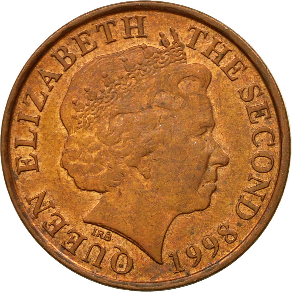 Moneta, Jersey, Elizabeth II, Penny, 1998, BB, Acciaio placcato rame, KM:103