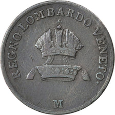 Coin, ITALIAN STATES, LOMBARDY-VENETIA, Centesimo, 1822, Milan, VF(30-35)