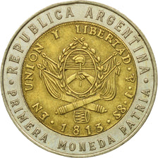 Coin, Argentina, Peso, 1995, EF(40-45), Bi-Metallic, KM:112.1