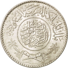 SAUDI ARABIA, Riyal, 1950, KM #18, MS(63), Silver, 30.5, 11.57