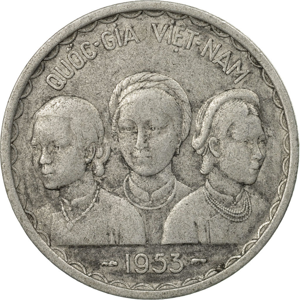 Coin, Vietnam, STATE OF SOUTH VIET NAM, 50 Xu, 1953, Paris, EF(40-45), Aluminum