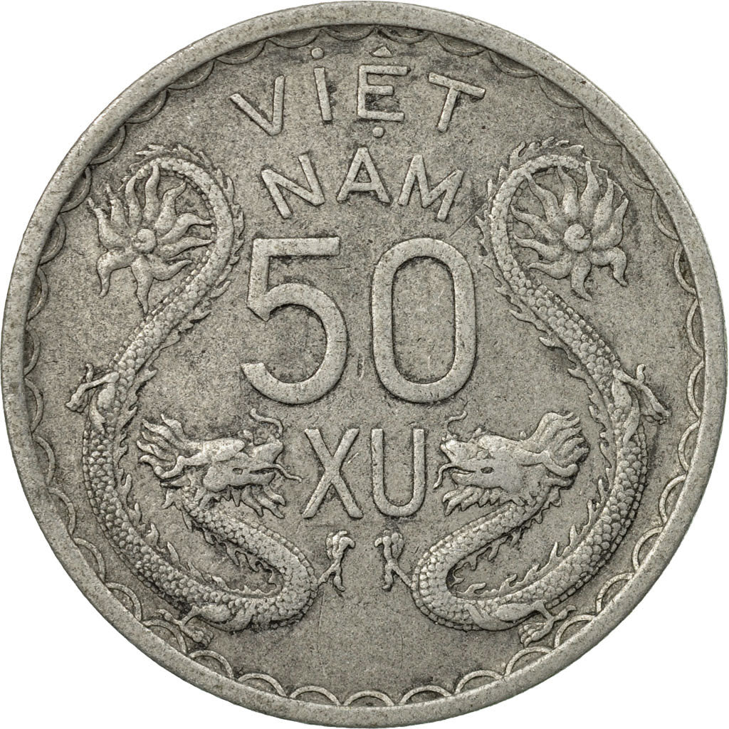 Coin, Vietnam, STATE OF SOUTH VIET NAM, 50 Xu, 1953, Paris, EF(40-45), Aluminum