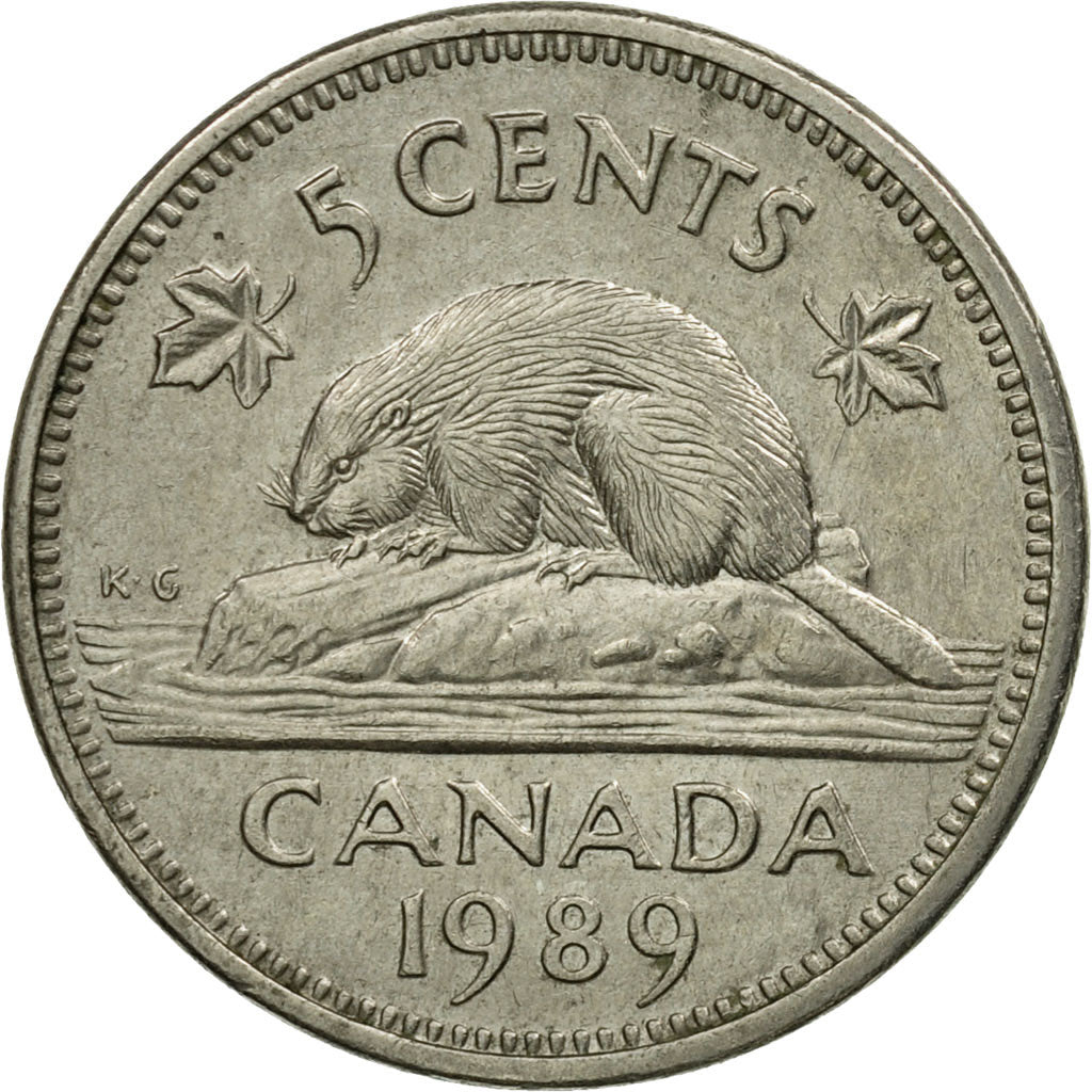 Munten, Canada, Elizabeth II, 5 Cents, 1989, Royal Canadian Mint, Ottawa, ZF