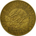 Moneta, Kamerun, 10 Francs, 1958, EF(40-45), Aluminium-Brąz, KM:11