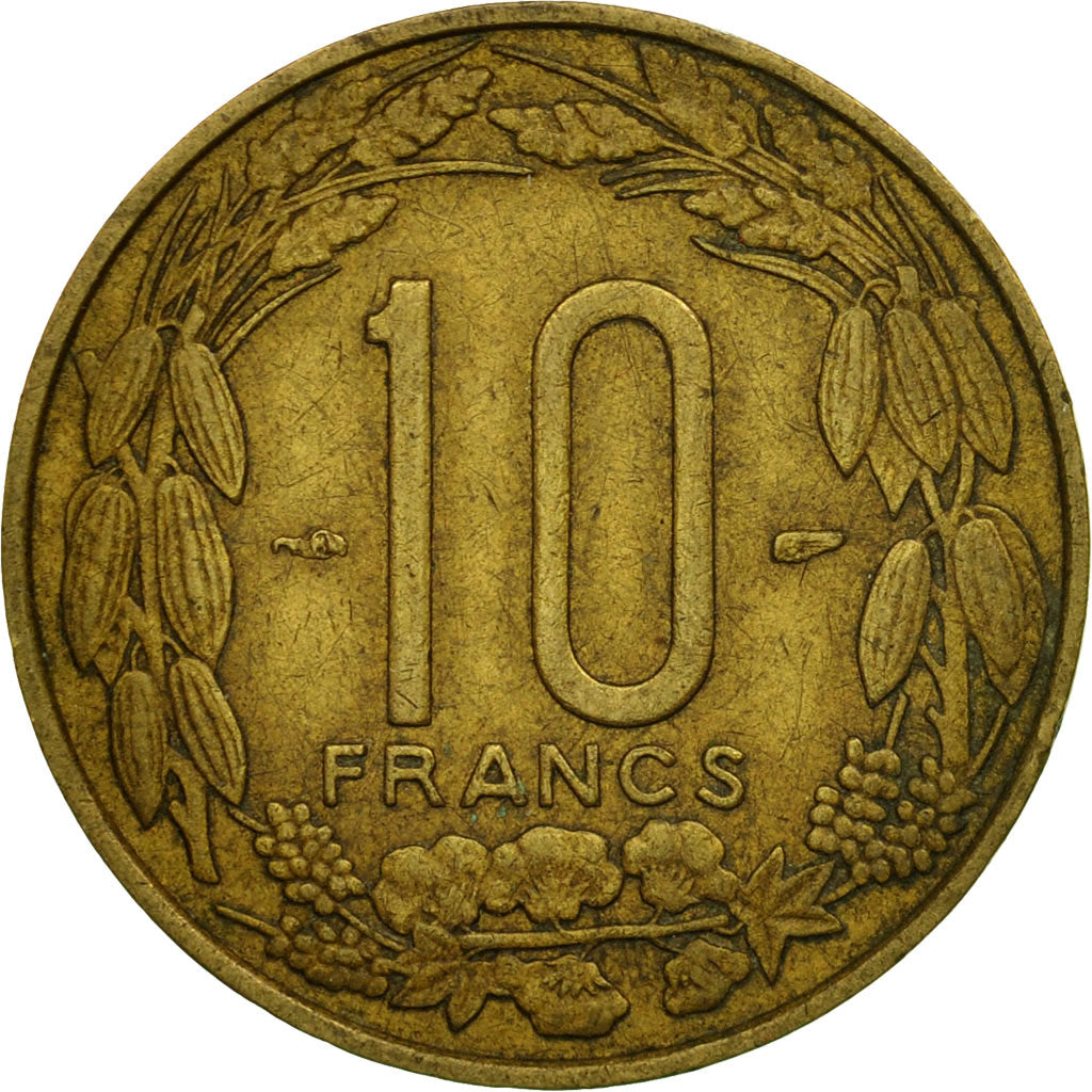 Coin, Cameroon, 10 Francs, 1958, EF(40-45), Aluminum-Bronze, KM:11