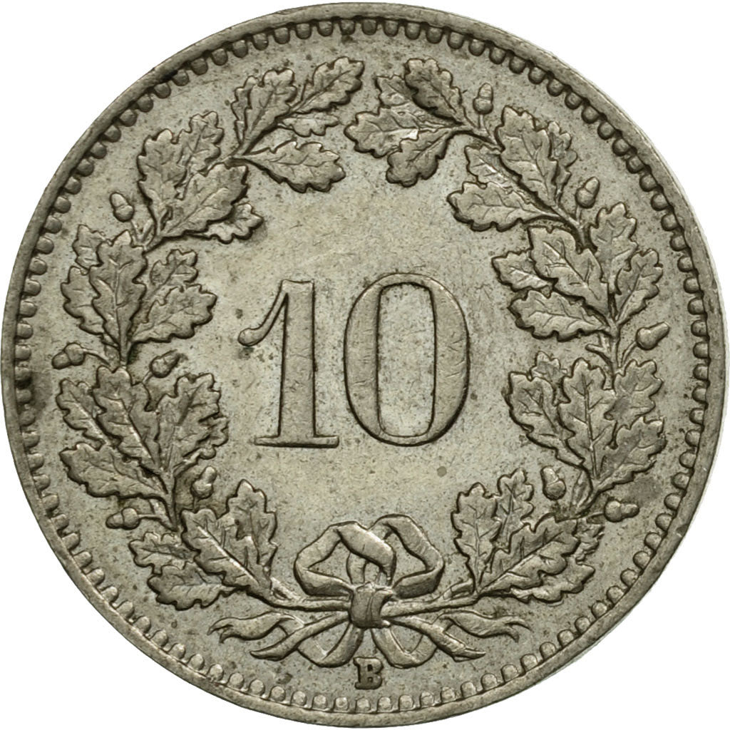 Coin, Switzerland, 10 Rappen, 1958, Bern, EF(40-45), Copper-nickel, KM:27