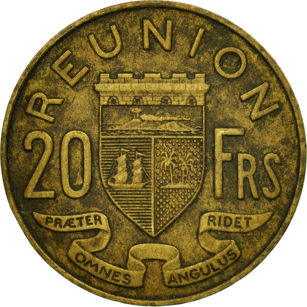 Coin, Réunion, 20 Francs, 1955, EF(40-45), Aluminum-Bronze, KM:11