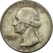 Coin, United States, Washington Quarter, Quarter, 1951, U.S. Mint, Philadelphia