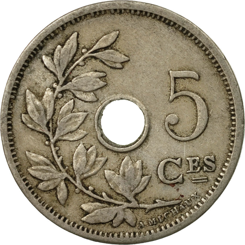 Moneta, Belgia, 5 Centimes, 1905, VF(30-35), Miedź-Nikiel, KM:54