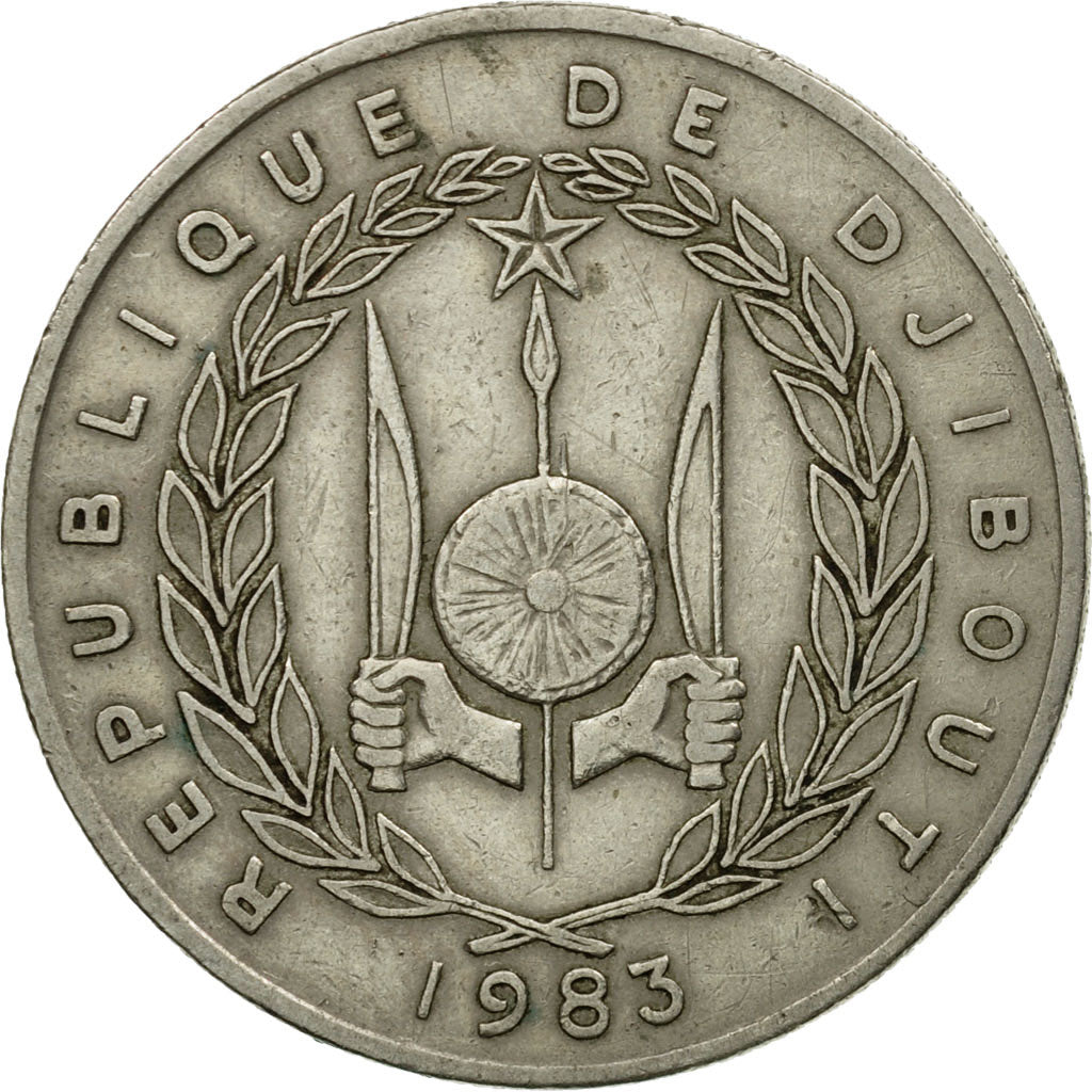 Coin, Djibouti, 50 Francs, 1983, Paris, EF(40-45), Copper-nickel, KM:25
