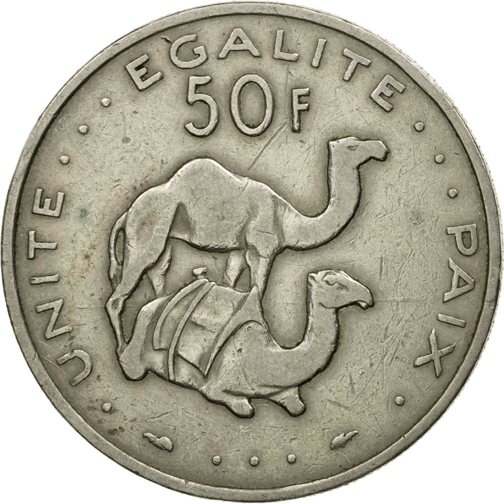 Coin, Djibouti, 50 Francs, 1983, Paris, EF(40-45), Copper-nickel, KM:25
