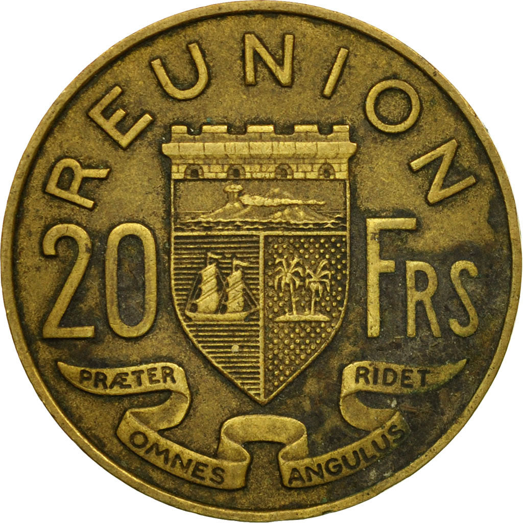 Coin, Réunion, 20 Francs, 1955, EF(40-45), Aluminum-Bronze, KM:11