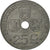 Moneta, Belgia, 25 Centimes, 1946, EF(40-45), Cynk, KM:132