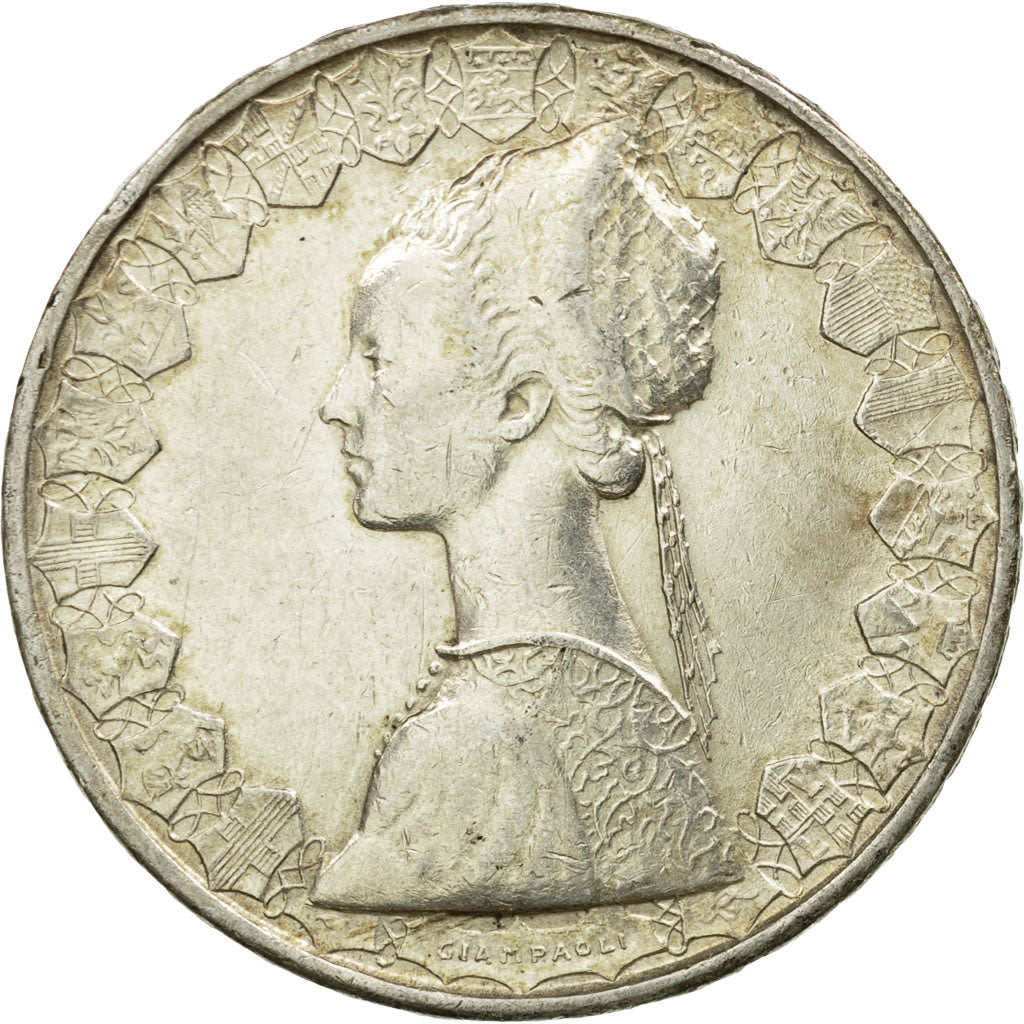 Coin, Italy, 500 Lire, 1958, Rome, EF(40-45), Silver, KM:98