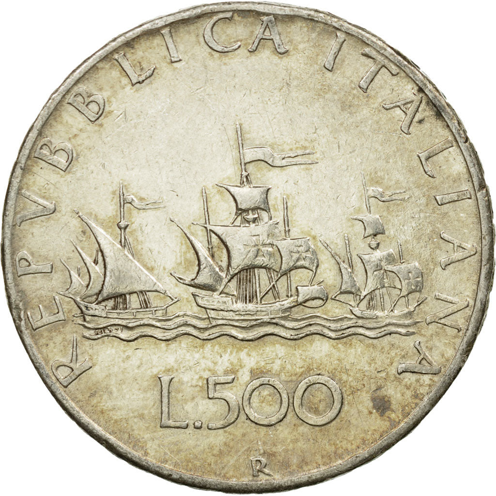 Coin, Italy, 500 Lire, 1958, Rome, EF(40-45), Silver, KM:98