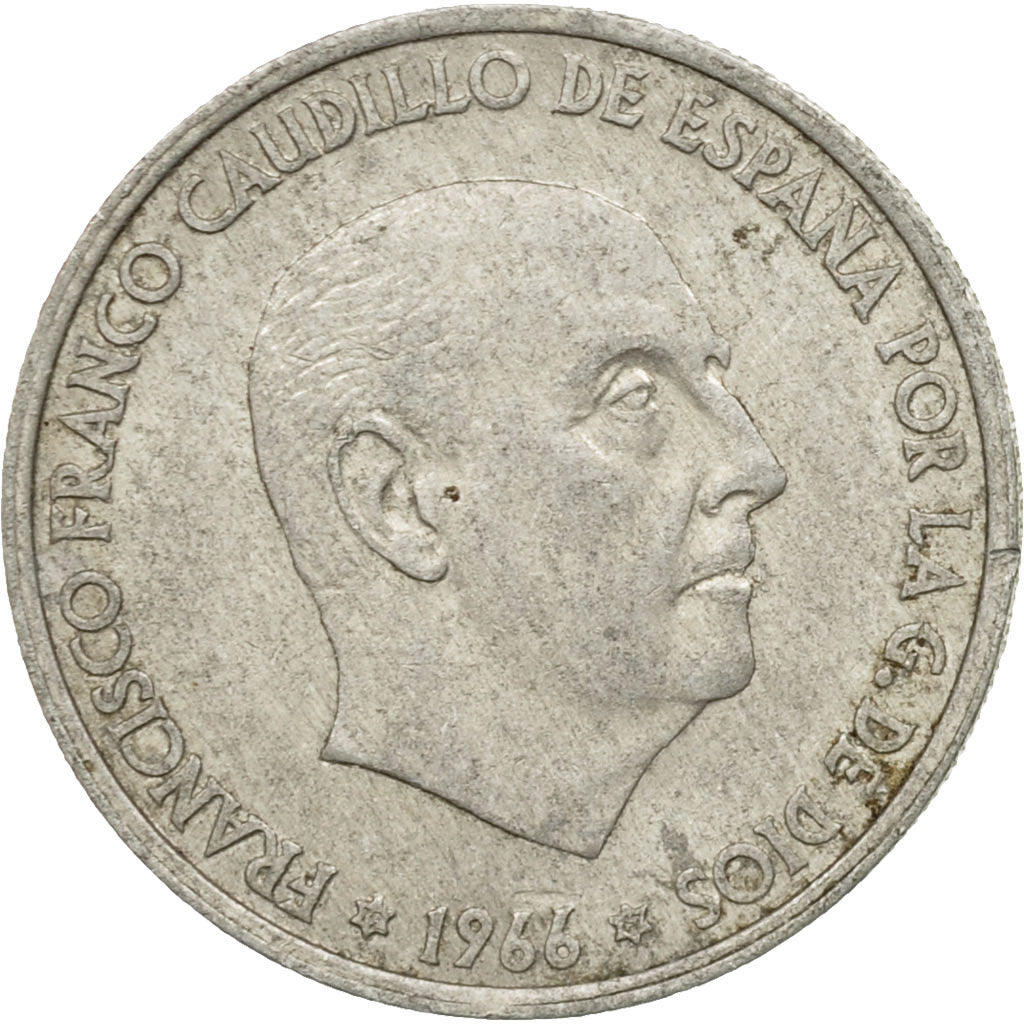 Coin, Spain, Francisco Franco, caudillo, 50 Centimos, 1967, EF(40-45), Aluminum
