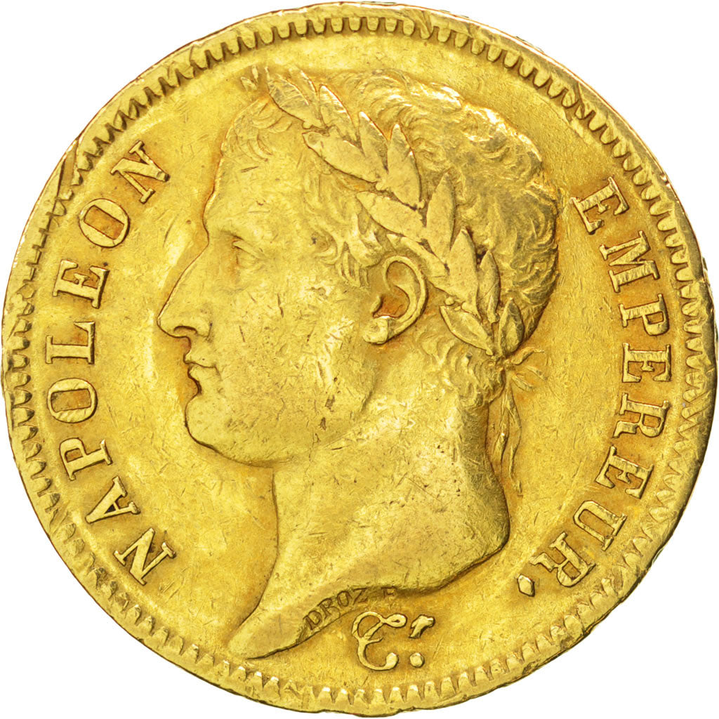 Francia, Napoléon I, 40 Francs, 1811, Paris, MB+, Oro, KM:696.1, Gadoury:1084