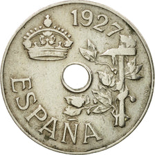 Coin, Spain, Alfonso XIII, 25 Centimos, 1927, Madrid, EF(40-45), Copper-nickel
