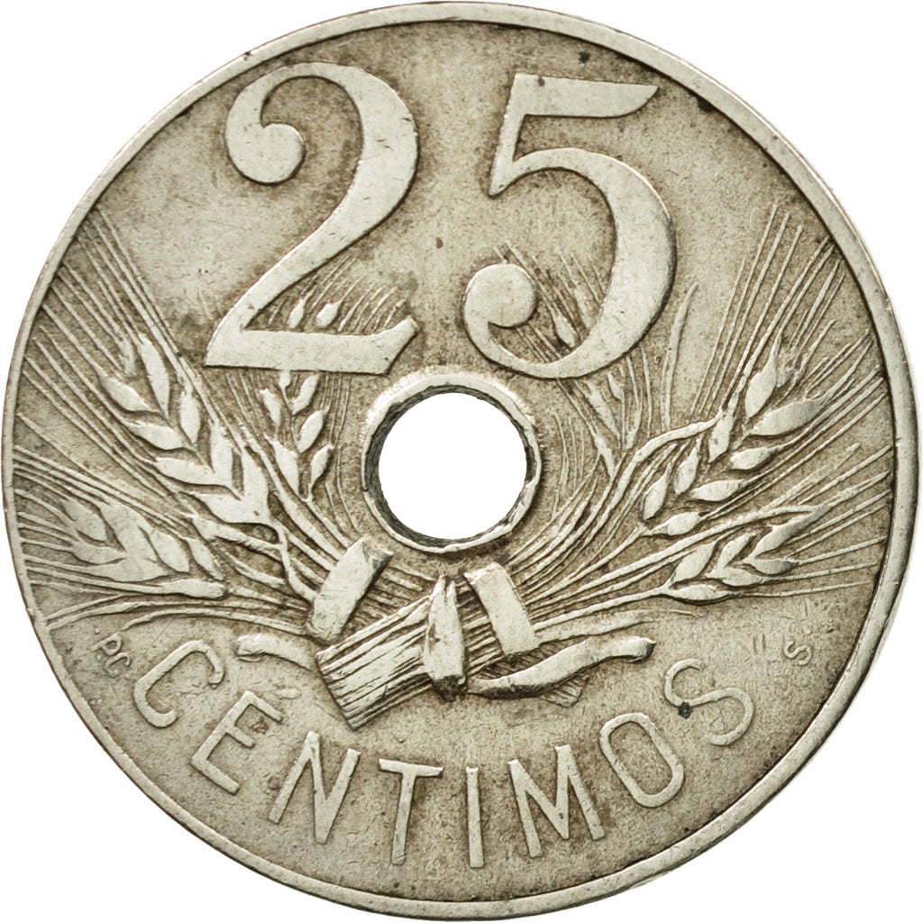 Coin, Spain, Alfonso XIII, 25 Centimos, 1927, Madrid, EF(40-45), Copper-nickel