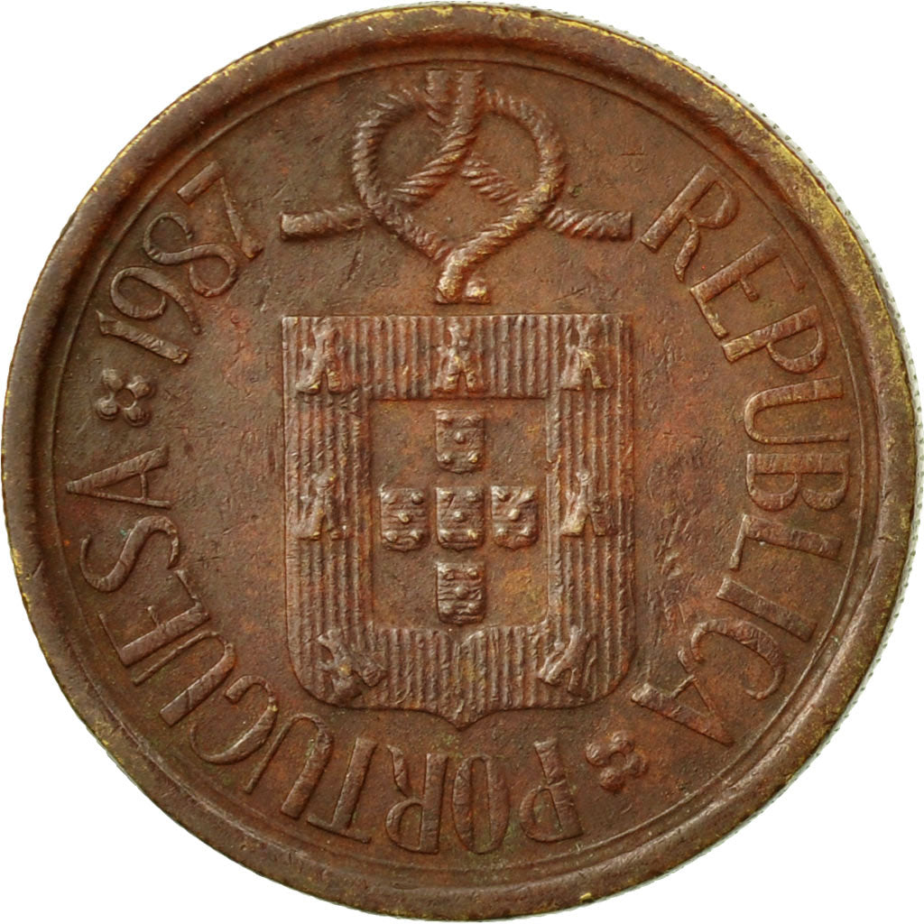 Coin, Portugal, 10 Escudos, 1987, VF(30-35), Nickel-brass, KM:633