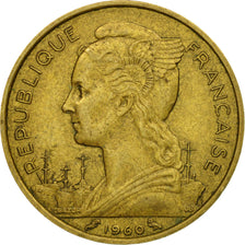 Coin, Réunion, 20 Francs, 1960, EF(40-45), Aluminum-Bronze, KM:11