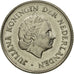 Coin, Netherlands, Juliana, 25 Cents, 1969, EF(40-45), Nickel, KM:183