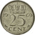 Moneda, Países Bajos, Juliana, 25 Cents, 1969, MBC, Níquel, KM:183