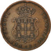 PORTUGAL, 5 Reis, 1871, KM #513, VF(30-35), Copper, 6.28