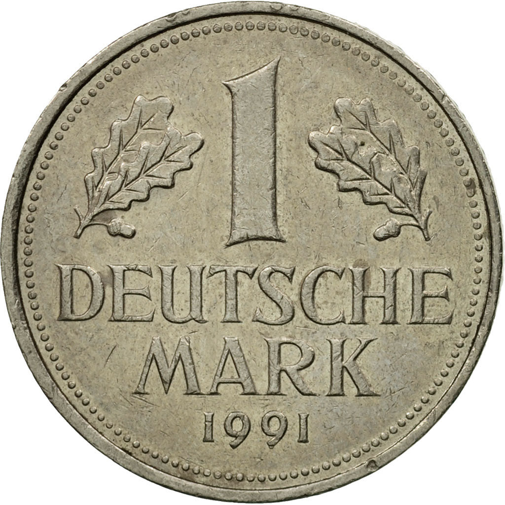 Coin, GERMANY - FEDERAL REPUBLIC, Mark, 1991, Stuttgart, EF(40-45)