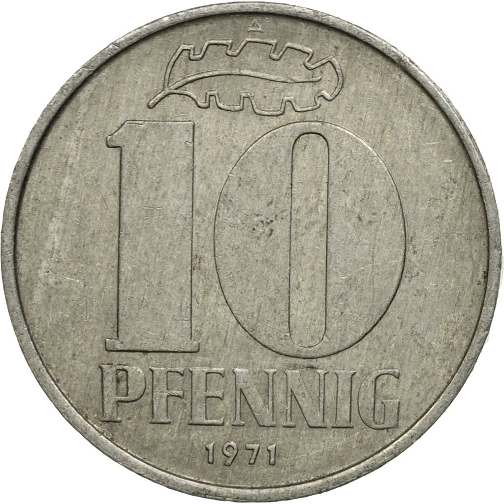 Münze, GERMAN-DEMOCRATIC REPUBLIC, 10 Pfennig, 1971, Berlin, SS, Aluminium