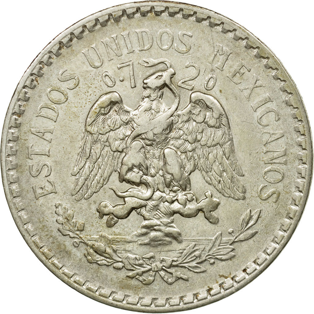 Coin, Mexico, Peso, 1922, Mexico City, AU(50-53), Silver, KM:455