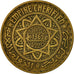 Coin, Morocco, Mohammed V, 5 Francs, 1945, Paris, EF(40-45), Aluminum-Bronze