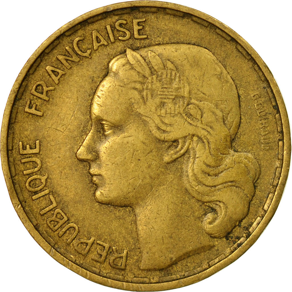 Munten, Frankrijk, Guiraud, 50 Francs, 1952, Paris, ZF, Aluminum-Bronze