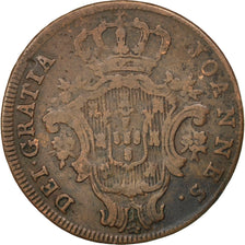 PORTUGAL, 5 Reis, V, 1813, KM #346, VF(30-35), Copper, 6.10