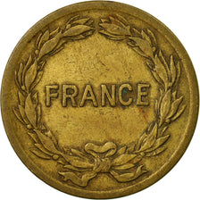 Monnaie, France, France Libre, 2 Francs, 1944, Philadelphie, TTB, Laiton