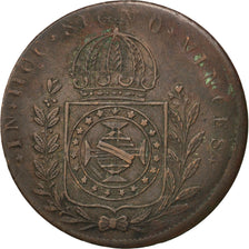 BRAZIL, 40 Reis, 1826, Rio de Janeiro, KM #363.1, VF(30-35), Copper, 9.82