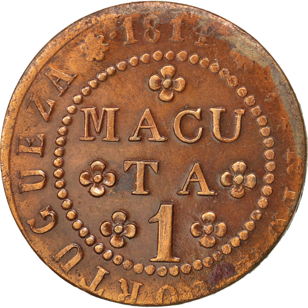 Coin, Angola, Macuta, 1814, EF(40-45), Copper, KM:46
