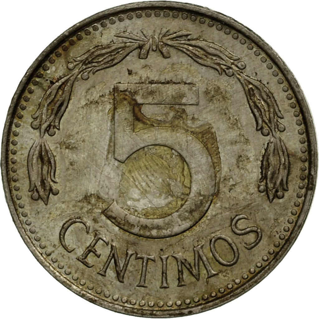 Coin, Venezuela, 5 Centimos, 1986, Werdohl, Vereinigte Deutsche Metallwerke