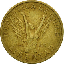 Coin, Chile, 10 Pesos, 1981, Santiago, EF(40-45), Aluminum-Bronze, KM:218.1