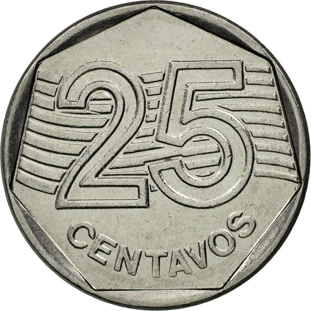 Coin, Brazil, 25 Centavos, 1994, AU(55-58), Stainless Steel, KM:634