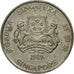 Coin, Singapore, 20 Cents, 1989, British Royal Mint, EF(40-45), Copper-nickel