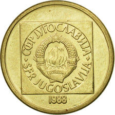 Coin, Yugoslavia, 20 Dinara, 1988, EF(40-45), Brass, KM:132